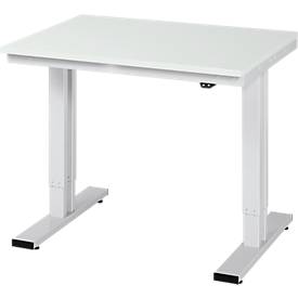 Arbeitstisch Serie adlatus 300, Melamin-Platte, B 1000 x T 800 x H 720 - 1120 mm