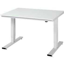 Arbeitstisch Serie adlatus 300, Melamin-Platte, B 1250 x T 1000 x H 720 - 1120 mm