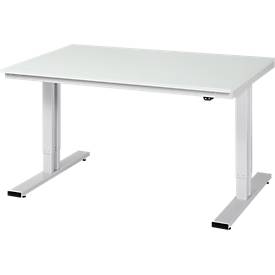 Arbeitstisch Serie adlatus 300, Melamin-Platte, B 1500 x T 1000 x H 720 - 1120 mm