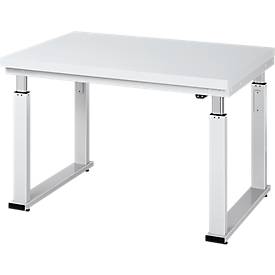 Arbeitstisch Serie adlatus 600, 2000 x 900 x 740-1140 mm, Hartlaminat-Platte