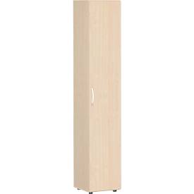 Archiefkast, 6 ordnerhoogten, 5 legborden, deur rechts of links, B 400 x D 400 x H 2160 mm, esdoorn