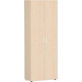 Archiefkast ALICANTE, 6 ordnerhoogten, 5 legborden, afsluitbaar, B 800 x D 400 x H 2160 mm, esdoorn