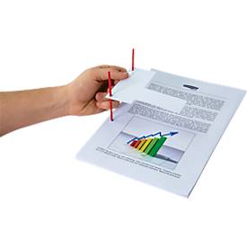 Archiv-Abheftbügel Bankers Box BBD-Clip, mit 50 blanko Etiketten, 100 Stück, rot