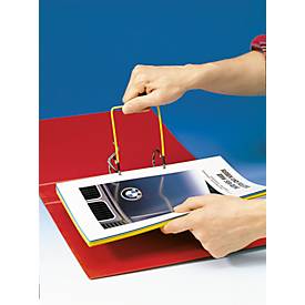 Archivbinder, Füllhöhe 80 mm, Draht, gelb, 10 Stück