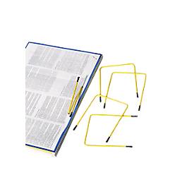 Archivbinder, Füllhöhe 80 mm, Draht, gelb, 10 Stück