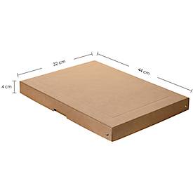 Archivbox Falken PureBox Nature A3, für bis zu 500 Blatt, mit Beschriftungsfeld, L 440 x B 320 x Füllhöhe 40 mm, FSC®-Pappe, braun