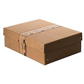Archivbox Falken PureBox Nature A4, für bis zu 1250 Blatt, mit Beschriftungsfeld, L 320 x B 240 x Füllhöhe 100 mm, FSC®-Pappe, braun