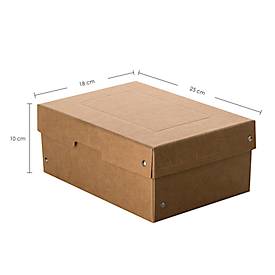 Falken PureBox Nature A5 Archivbox - 1250 Blatt Kapazität - FSC®-Pappe - Braun - L 250 x B 180 x H 100 mm