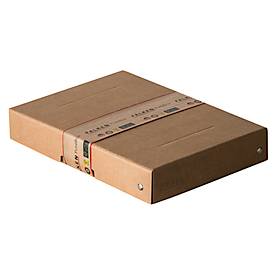 Archivbox Falken PureBox Nature A5, für bis zu 500 Blatt, mit Beschriftungsfeld, L 250 x B 180 x Füllhöhe 40 mm, FSC®-Pappe, braun