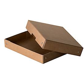 Archivbox Falken PureBox Nature A5, für bis zu 500 Blatt, mit Beschriftungsfeld, L 250 x B 180 x Füllhöhe 40 mm, FSC®-Pappe, braun