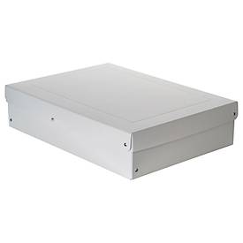 Archivbox Falken PureBox PRO A3, für bis zu 1250 Blatt, DIN ISO 16245-A, mit Beschriftungsfeld, L 440 x B 320 x Füllhöhe 100 mm, FSC®-Pappe, weiß