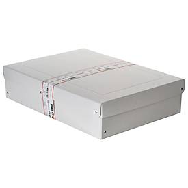 Archivbox Falken PureBox PRO A3, für bis zu 1250 Blatt, DIN ISO 16245-A, mit Beschriftungsfeld, L 440 x B 320 x Füllhöhe 100 mm, FSC®-Pappe, weiß