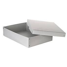 Archivbox Falken PureBox PRO A3, für bis zu 1250 Blatt, DIN ISO 16245-A, mit Beschriftungsfeld, L 440 x B 320 x Füllhöhe 100 mm, FSC®-Pappe, weiß
