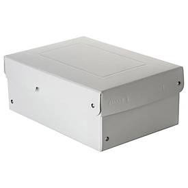 Archivbox Falken PureBox PRO A5, für bis zu 1250 Blatt, DIN ISO 16245-A, mit Beschriftungsfeld, L 250 x B 180 x Füllhöhe 100 mm, FSC®-Pappe, weiß
