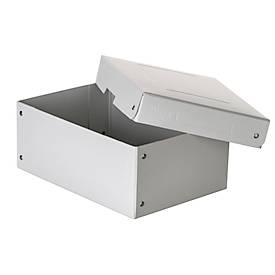 Archivbox Falken PureBox PRO A5, für bis zu 1250 Blatt, DIN ISO 16245-A, mit Beschriftungsfeld, L 250 x B 180 x Füllhöhe 100 mm, FSC®-Pappe, weiß
