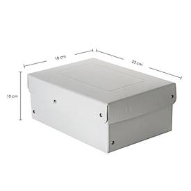 Archivbox Falken PureBox PRO A5, für bis zu 1250 Blatt, DIN ISO 16245-A, mit Beschriftungsfeld, L 250 x B 180 x Füllhöhe 100 mm, FSC®-Pappe, weiß
