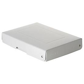 Archivbox Falken PureBox PRO A5, für bis zu 500 Blatt, DIN ISO 16245-A, mit Beschriftungsfeld, L 250 x B 180 x Füllhöhe 40 mm, FSC®-Pappe, weiß
