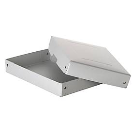 Archivbox Falken PureBox PRO A5, für bis zu 500 Blatt, DIN ISO 16245-A, mit Beschriftungsfeld, L 250 x B 180 x Füllhöhe 40 mm, FSC®-Pappe, weiß