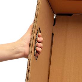 Archivbox SmoothMove™ Prime FastFold®, Volumen 47,5 l, vorgedruckte Beschriftungsfelder, abnehmbarer Deckel, Tragegriffe, stapelbar, FSC®-Karton, 100 % recycelbar, 5 Stück