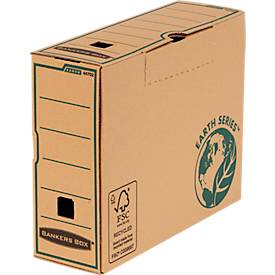 Archivschachtel BANKERS BOX® Serie Earth, FSC®-zertifizierter Karton, B 100 x T 350 x H 260 mm, für Formate A4+, braun, 
