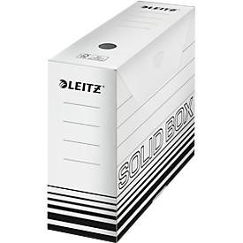 Archivschachtel Leitz Solid Box 6128 100 mm, DIN A4, für 900 Blatt, 10 Stück, weiß