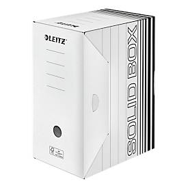 Archivschachtel Leitz Solid Box 6129 150 mm, DIN A4, für 1400 Blatt, 10 Stück, weiß