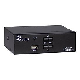 Argus KVM AS-21HA - KVM-/Audio-Switch - 2 Anschlüsse