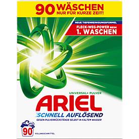 Ariel Universal+ Vollwaschmittel, Pulverwaschmittel, strahlende Reinheit, frischer Duft, 90 Waschladungen