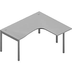ARLON-OFFICE L-desk, W 1600 x D 1200 x H 730 mm, luminous grey