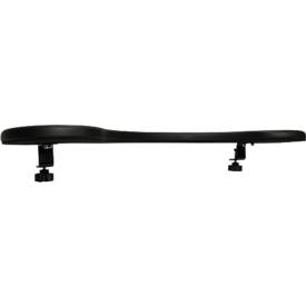 Armlehne R-Go, symmetrisch, Tischbefestigung, für Schreibtische mit Plattenstärke 10-85 mm, Kunstleder & Holz, schwarz