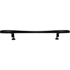 Armlehne R-Go, symmetrisch, Tischbefestigung, für Schreibtische mit Plattenstärke 10-85 mm, Kunstleder & Holz, schwarz