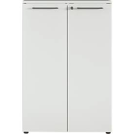Armoire à 2 portes battantes Agenda, 3 HC, L 800 x P 400 x 1200 mm, gris clair