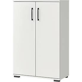 Armoire à dossiers Profi 2.0, 2 tablettes, 3 HC, L 800 x P 400 x H 1230 mm, gris clair