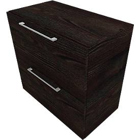 Armoire à dossiers suspendus SOLUS PLAY, 2 hauteurs de classeur, l. 800 x P 440 x H 748 mm, chêne de tourbière