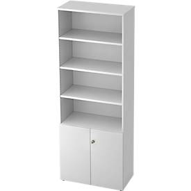 Armoire à étagères TOPAS LINE, 4 HC Étagère/2 HC Portes, blanc/blanc