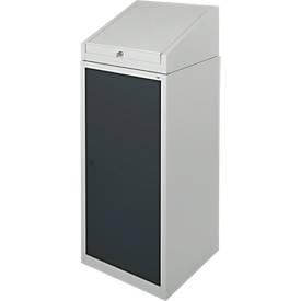 Armoire à outils avec bureau, porte à charnières, 2 étagères, 1 tiroir, L 500 x P 500 x H 1200 mm, verrouillable, gris clair/anthracite 