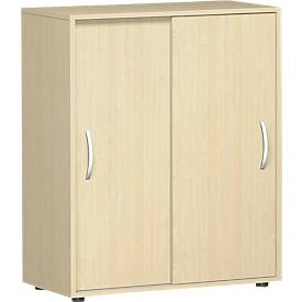Armoire à portes coulissantes Alicante, 3 hauteurs de classeurs, l. 800 x P 400 x H 1104 mm, coloris érable