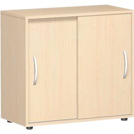 Armoire à portes coulissantes PALENQUE, 2 HC, l. 800 x P 400 x H 752 mm, coloris érable