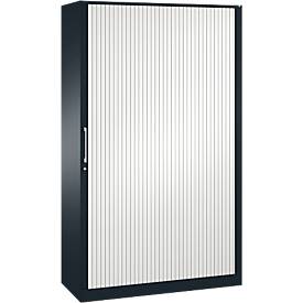 Armoire à rideau coulissant ASISTO C 3000, 5 hauteurs de classeur, avec rideau coulissant acoustique, 1200 mm de large,