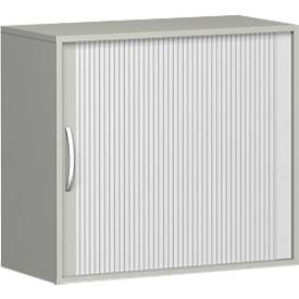 Armoire à rideau coulissant transversal PALENQUE, 2 HC, l. 800 x P 400 x H 752 mm, gris clair