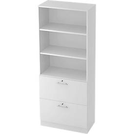Armoire ULM, avec tiroirs à dossiers suspendus, 3 HC, H 2004 x l. 800 x P 420 mm, gris clair