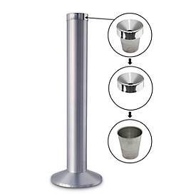 Aschenbecher 'Säule', Aluminium, Ø 300 x H 780 mm, mattiert