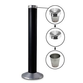 Aschenbecher "Säule", Aluminium, Ø 300 x H 780 mm, schwarz