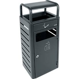 Ascher-Abfallbehälter für innen und außen, 880 x 330 x 280 mm