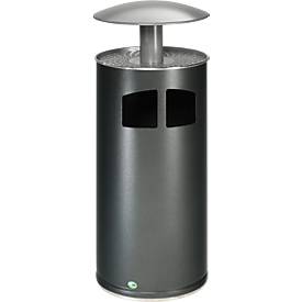 Ascher-/Abfallsammler antik-s./Dach silb