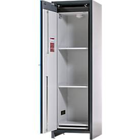 Asecos Akku-Lagerschrank ION-CORE-90 CS 600, 3 Fachböden gelocht + 1 Bodenauffangwanne, B 599 x T 615 x H 1953 mm