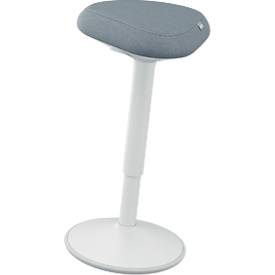 Assis/debout Leitz Ergo Active, ergonomique, réglable en hauteur, assise triangulaire confortable, rembourrage en mousse, poignée de transport, jusqu'à 100 kg, gris clair