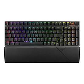 ASUS ROG Strix Scope II 96 - Tastatur - 96 % Full-Size, Hotswap-fähig - backlit - kabellos - USB, 2.4 GHz, Bluetooth 5.1