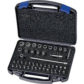 ASW Kraftstecknusssatz 700 KS 46 OL, 46-tlg., 1/4 Zoll, 6-KT/E/Schlitz/PH/PZD/i6, Spezialstahl