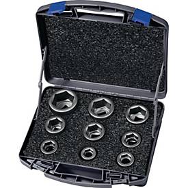 ASW Kraftstecknusssatz 740 KS 9 OL, 11-tlg., 3/4 Zoll, 6-kant, SW 19-46 mm, Spezialstahl, stahlgrau